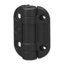 Safetech TopKlik Adjustable Self Closing Hinges - 45kg, Black, No Legs, Safety Cap Included - Pair
