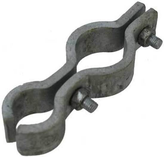 Galvanised Round To Round Hinge - Stock Yard Hinge, 50NB x 25NB (60x34mm) - Single