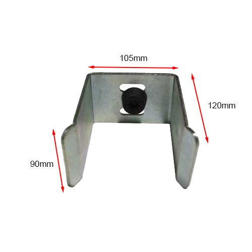 Steel Sliding Block Holder - 100mm, Rubber Stop