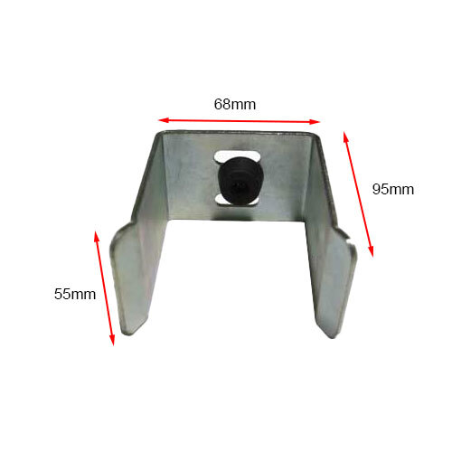 Steel Sliding Block Holder - 65mm, Rubber Stop