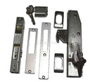 Handleless Oval Insert Mortice Lock - Complete Kit - 40x40 Frame, 20mm Backset, Silver - For Sliding Gates