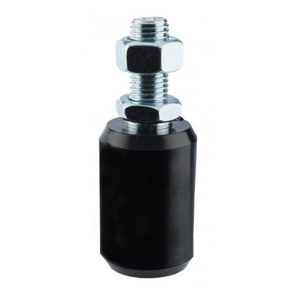 Sliding Gate Guide Roller - 25x40mm, M12 Bolt, Black