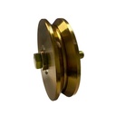 Zinc Plated Sliding Gate Wheel - 120mm V Groove Bracketless - Double Bearing