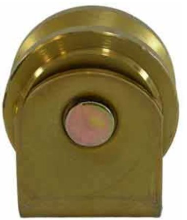 Zinc Plated Sliding Gate Wheel - 58mm V Groove Bracketless - Double Bearing