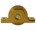 Zinc Plated Sliding Gate Wheel - 90mm U Groove Internal - Double Bearing