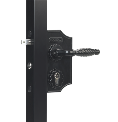 Locinox LAKY F2 Small Ornamental Swing Gate Lock F2 Square profile adjustable 40-50mm