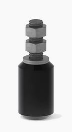 Sliding Gate Guide Roller - 40x60mm, M16 Bolt, Black - Stainless Steel Bolt