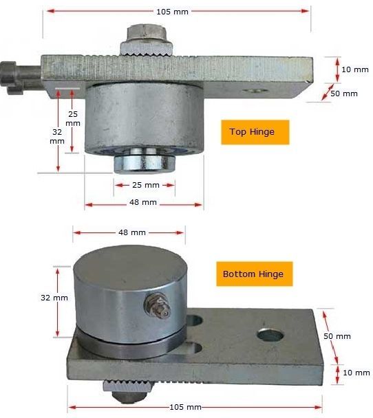 Steel bearing hinge  adjustable 200 kg