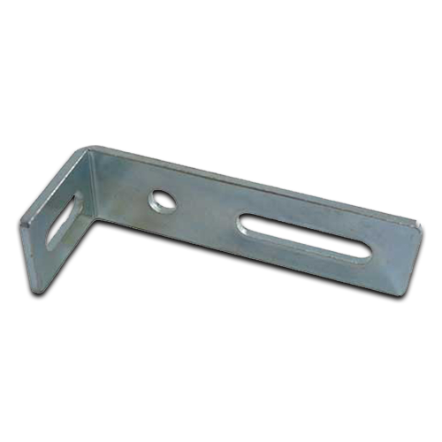 Sliding Gate Guide Angle Bracket - 150x60mm, To Suit M12, Silver
