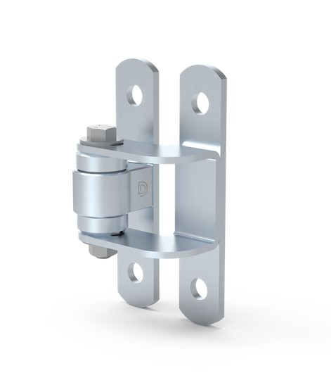 D&D Steel BadAss Face Mount Hinge - Zinc Finish, Up To 450kg - Single