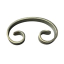 Steel C - Scroll 130mmx75mmx12mmx6mm - Zinc Plated