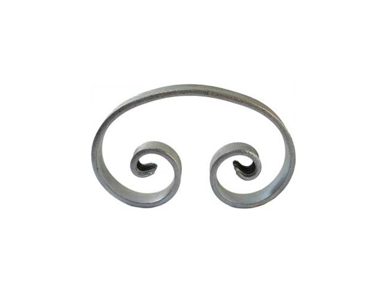 Steel C - Scroll 176mmx110mmx20mm - Zinc Plated