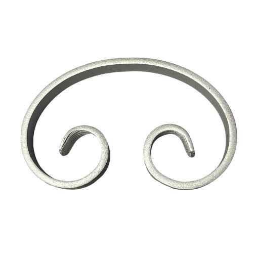 Steel C - Scroll 180x110x20x6mm - Zinc Plated