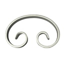Steel C - Scroll 180x110x20x6mm - Zinc Plated