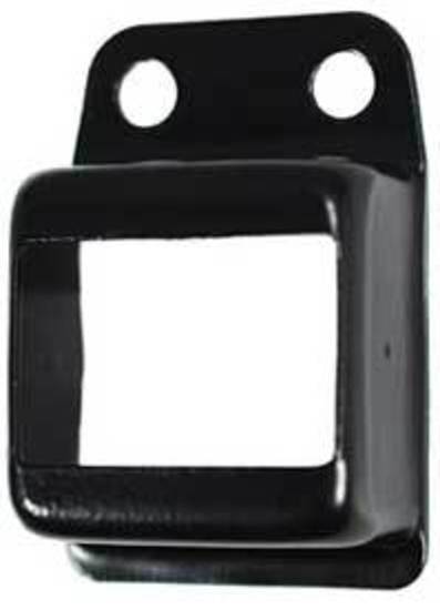 Steel Fence Rail Bracket, 40x40mm Tube, Single Lug, 2 Hole - Black