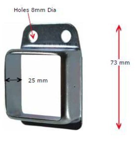 Steel Fence Rail Bracket for tube size 40x40 Single Lug Monument