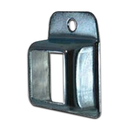 Steel Fence Rail Bracket, 30x30mm Tube, Single Lug, 1 Hole