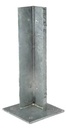 Steel Internal Post Base inserted for post size 65x65mm and Base 130x130mm