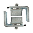 Zinc Plated Steel Insert Bolt-On Bearing Hinges For 65x65mm Steel Tube - Up To 350kg - Pair