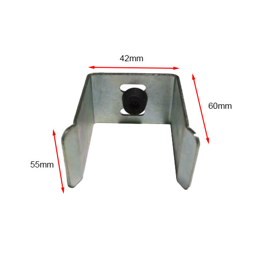 Steel Sliding Block Holder - 40mm, Rubber Stop