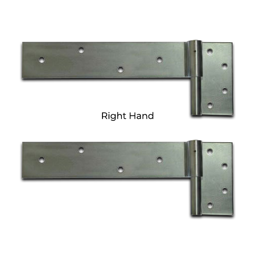 Steel Strap Timber Gate Hinge 300x50mm 14mm RH (Zinc) / pair