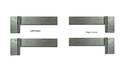 Zinc Plated Strap Hinge Set For Timber Gates - 14mm Pin, 300x50mm,  LH & RH, Silver - Full Set