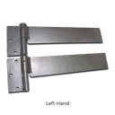 Zinc Plated Strap Hinges For Steel Gates - 19mm Pin, 300x65mm, LH, Silver - Pair