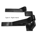 Residential Rising Gate Hinges - Type A, Black, RH Side - Pair
