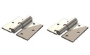 Zinc Plated Screw to Screw Prison Hinges - 16mm Pin, RH, Silver - Pair