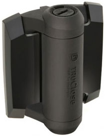 D&D TruClose Adjustable Self Closing Hinges - 30kg, Black, For Metal, Two Legs - Pair