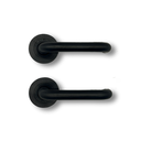 Swing Gate Stainless Steel Lever Handle D shaped Matt Black - Pair