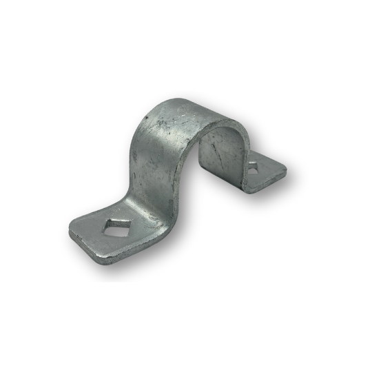 Swing Gate Hot Dip Galvanized Pipe Hinge Strap (Loose Fit, 40NB, Diamond Hole) - Strap Part Only