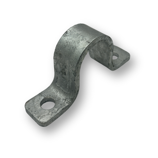 Round Tube Bolt-On Hinge Strap - Loose Fit, 25NB, Light Duty - Single