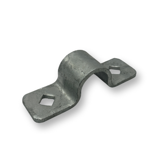 Swing Gate Hot Dip Galvanized Pipe Hinge Strap - Heavy Duty (Tight Fit, 25NB, Diamond Hole) - Strap Part Only