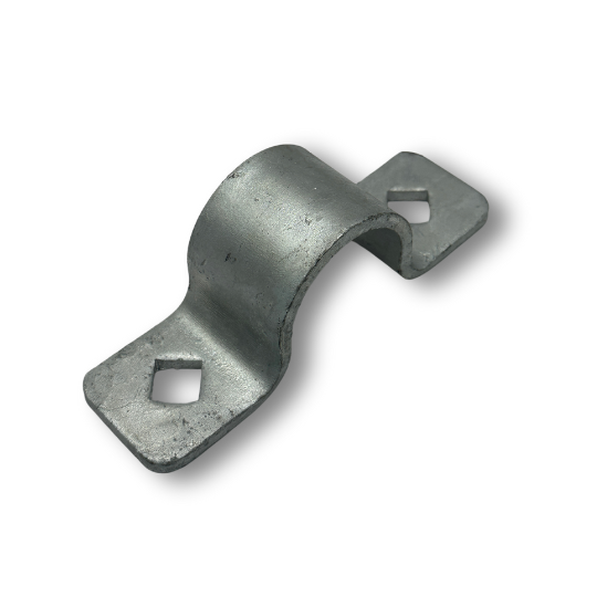Swing Gate Hot Dip Galvanized Pipe Hinge Strap (Loose Fit, 32NB, Diamond Hole) - Strap Part Only