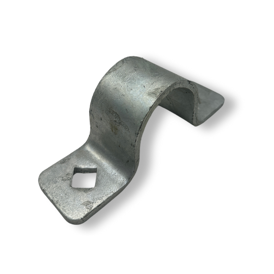 Swing Gate Hot Dip Galvanized Pipe Hinge Strap (Loose Fit, 40NB, Diamond Hole, Low) - Strap Part Only