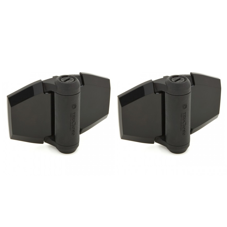 D&D TruClose Adjustable Self Closing Hinges for Gates up to 30kg : Black, for Vinyl/Wood, No Legs