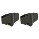 D&D TruClose Adjustable Self Closing Hinges - 30kg, Black, For Vinyl/Wood, No Legs - Pair