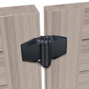 D&D TruClose Adjustable Self Closing Hinges for Gates up to 30kg : Black, for Metal/Wood, Two Legs