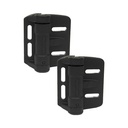 D&D TruClose Adjustable Self Closing Hinges - 25kg, Black, Mini Multi-Adjust, Two Legs - Pair