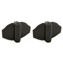D&D TruClose Adjustable Self Closing Hinges - 70kg, Black, For Vinyl/Wood, 21mm Gap, Two Legs - Pair