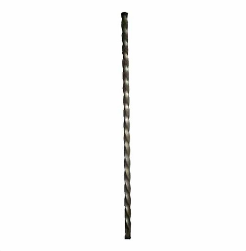 Twist Bar for wrought iron gate size 14x14mm - 1000mm long Zinc plate