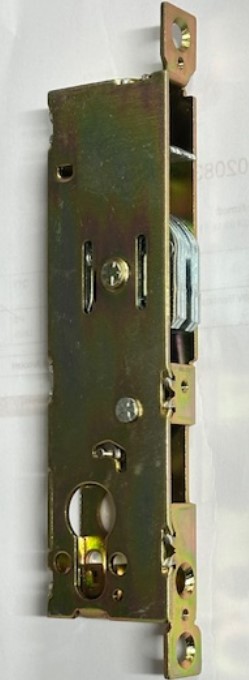 Viro Handleless Euro Insert Mortice Lock - 50x50 Frame, 30mm Backset, Gold - For Sliding Gates