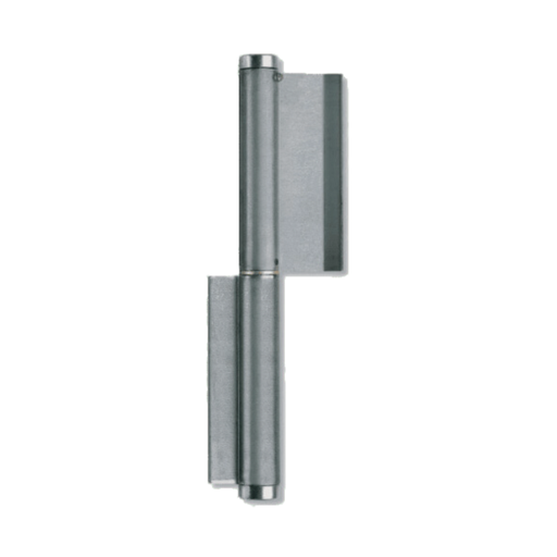 Zinc Plated Weld-On Self Closing Bullet Hinge - 250mm Length, Up To 80kg, With Push Plate - Single