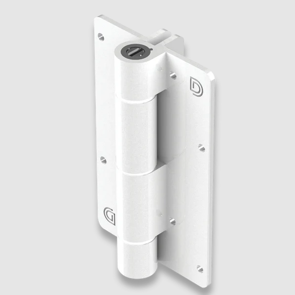 D&D Kwikfit Self Closing Hinges - 20kg, White, No Legs - Pair