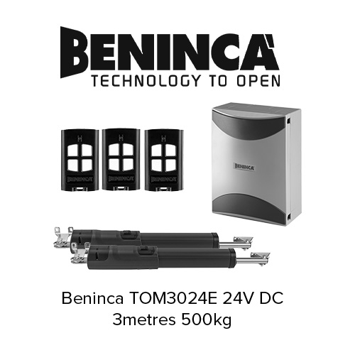 Beninca Double Swing Gate Motor TOM3024E Motor Kit