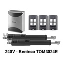 240V Beninca Double Swing Gate Motor TOM3024E - Complete Kit