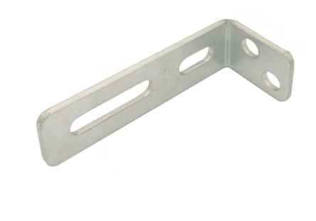 Sliding Gate Guide Angle Bracket - 150x60mm, To Suit M18, Silver