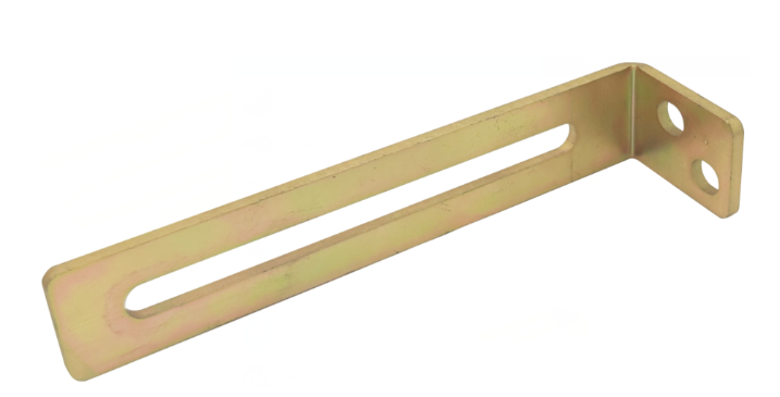 Sliding Gate Guide Angle Bracket - 220x60mm, To Suit M18, Silver