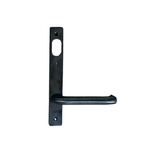 Lockton Insert Mortice Lock Handle - Oval, 3582/3782, Internal Plate - Stainless Steel in Satin Chrome Black